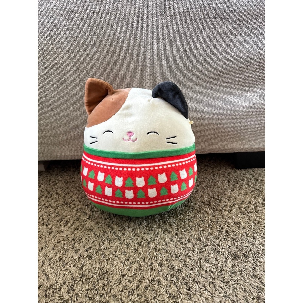 Squishmallows Cam The Calico‎ Cat Christmas Plush Stuffed Animal 11"
